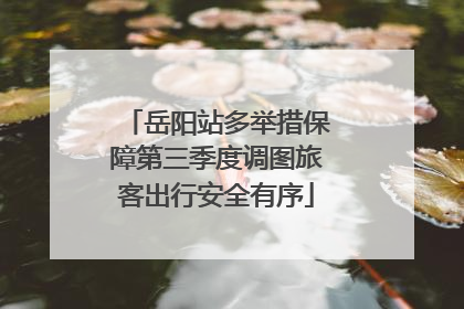 岳阳站多举措保障第三季度调图旅客出行安全有序
