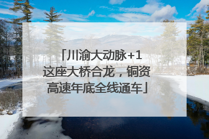 川渝大动脉+1 这座大桥合龙，铜资高速年底全线通车