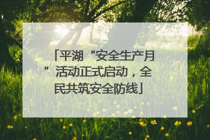 平湖“安全生产月”活动正式启动，全民共筑安全防线