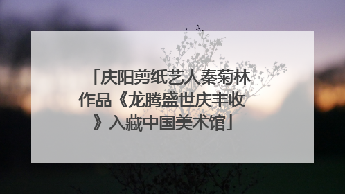 庆阳剪纸艺人秦菊林作品《龙腾盛世庆丰收》入藏中国美术馆