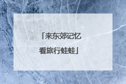 来东郊记忆 看旅行蛙蛙