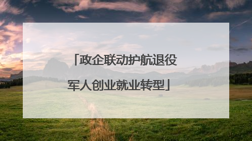 政企联动护航退役军人创业就业转型
