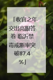 收官之年交出亮眼答卷 临沂禁毒戒断率突破87.4%