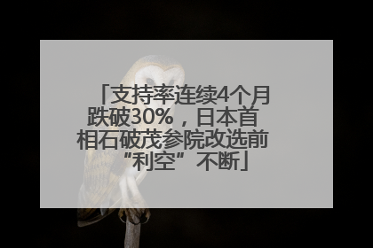 支持率连续4个月跌破30%，日本首相石破茂参院改选前“利空”不断