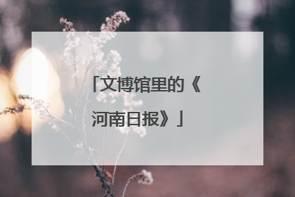 文博馆里的《河南日报》