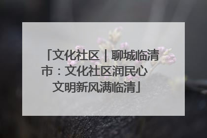 文化社区｜聊城临清市：文化社区润民心 文明新风满临清