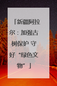 新疆阿拉尔：加强古树保护 守好“绿色文物”