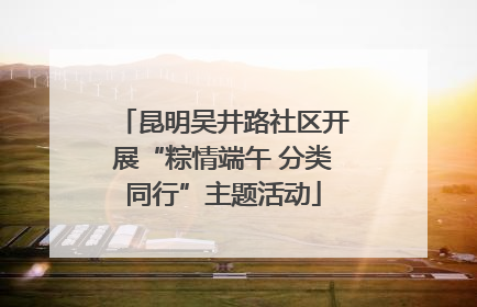 昆明吴井路社区开展“粽情端午 分类同行”主题活动