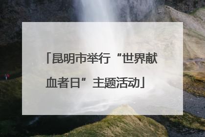 昆明市举行“世界献血者日”主题活动