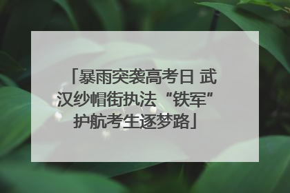 暴雨突袭高考日 武汉纱帽街执法“铁军”护航考生逐梦路