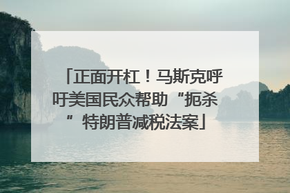 正面开杠！马斯克呼吁美国民众帮助“扼杀”特朗普减税法案