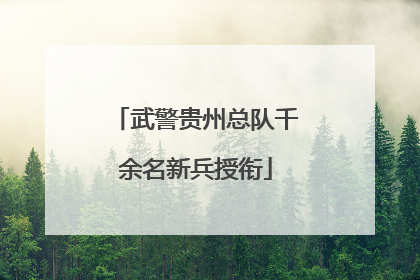 武警贵州总队千余名新兵授衔