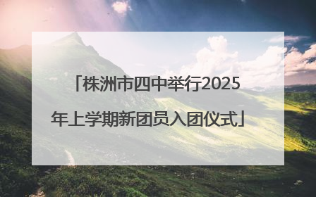株洲市四中举行2025年上学期新团员入团仪式
