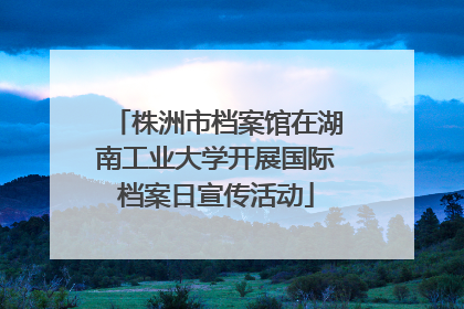 株洲市档案馆在湖南工业大学开展国际档案日宣传活动
