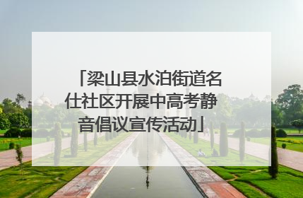梁山县水泊街道名仕社区开展中高考静音倡议宣传活动