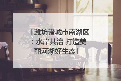 潍坊诸城市南湖区：水岸共治 打造美丽河湖好生态