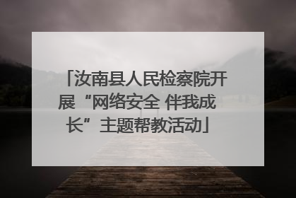 汝南县人民检察院开展“网络安全 伴我成长”主题帮教活动