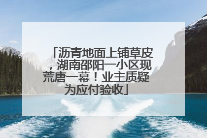 沥青地面上铺草皮，湖南邵阳一小区现荒唐一幕！业主质疑为应付验收