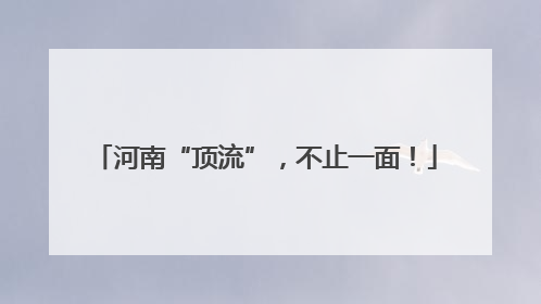 河南“顶流”，不止一面！