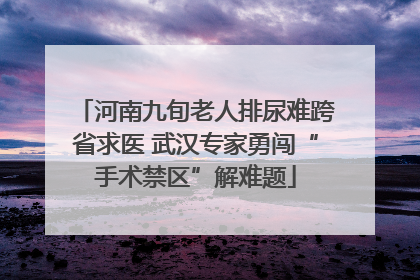 河南九旬老人排尿难跨省求医 武汉专家勇闯“手术禁区”解难题