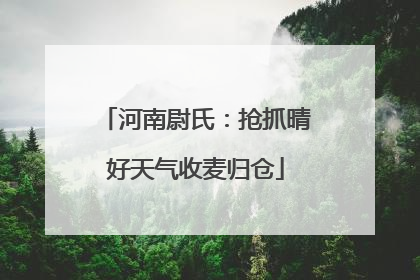 河南尉氏：抢抓晴好天气收麦归仓