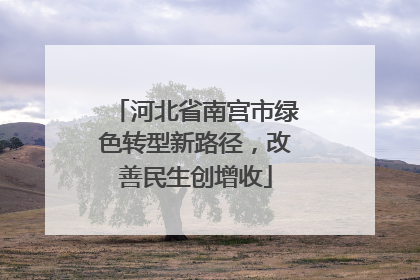 河北省南宫市绿色转型新路径，改善民生创增收