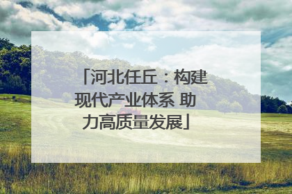河北任丘：构建现代产业体系 助力高质量发展