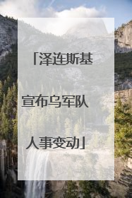 泽连斯基宣布乌军队人事变动