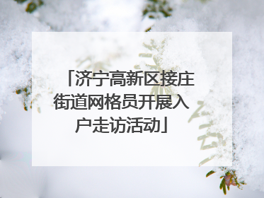 济宁高新区接庄街道网格员开展入户走访活动