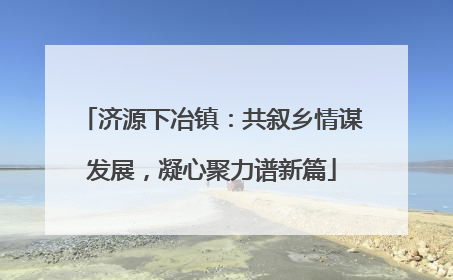 济源下冶镇：共叙乡情谋发展，凝心聚力谱新篇