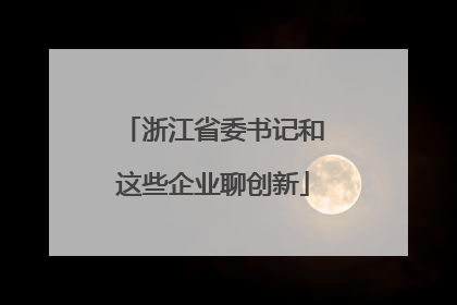 浙江省委书记和这些企业聊创新