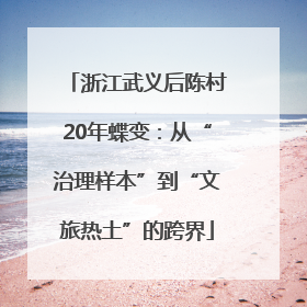 浙江武义后陈村20年蝶变：从“治理样本”到“文旅热土”的跨界