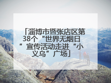 淄博市暨张店区第38个“世界无烟日”宣传活动走进“小义乌”广场