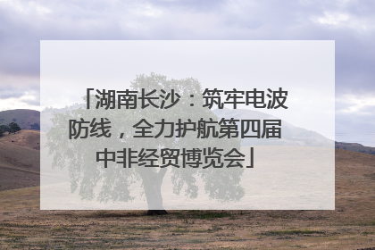 湖南长沙：筑牢电波防线，全力护航第四届中非经贸博览会