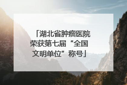 湖北省肿瘤医院荣获第七届“全国文明单位”称号