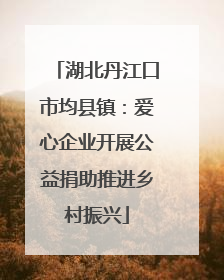 湖北丹江口市均县镇：爱心企业开展公益捐助推进乡村振兴