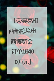 荣县亮相西部跨境电商博览会 订单超400万元