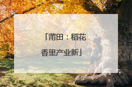莆田：稻花香里产业新