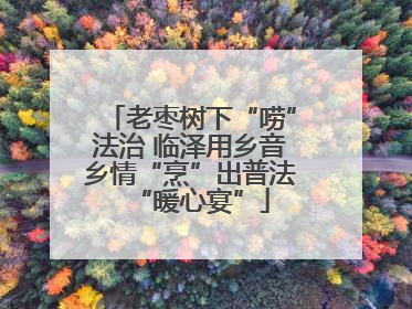老枣树下“唠”法治 临泽用乡音乡情“烹”出普法“暖心宴”