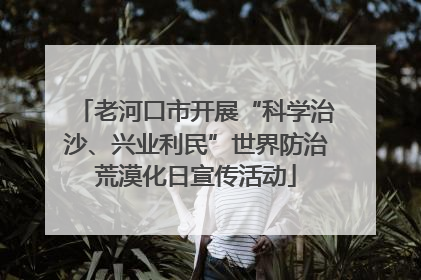 老河口市开展“科学治沙、兴业利民”世界防治荒漠化日宣传活动