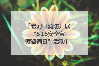 老河口消防开展“6·16安全宣传咨询日”活动