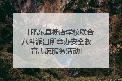 肥东县杨店学校联合八斗派出所举办安全教育志愿服务活动