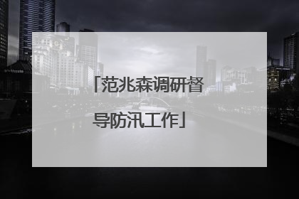 范兆森调研督导防汛工作