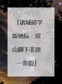 诸城研学新地标：常山脚下非遗一条街