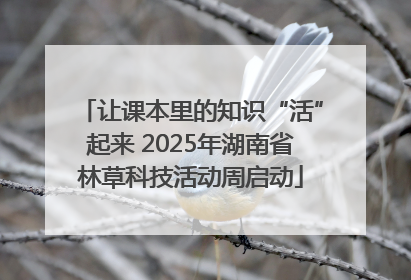 让课本里的知识“活”起来 2025年湖南省林草科技活动周启动