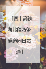 西十高铁湖北段两条隧道同日贯通