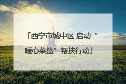 西宁市城中区 启动“暖心菜篮”帮扶行动