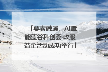 要素融通、AI赋能蓝谷科创荟·政服益企活动成功举行