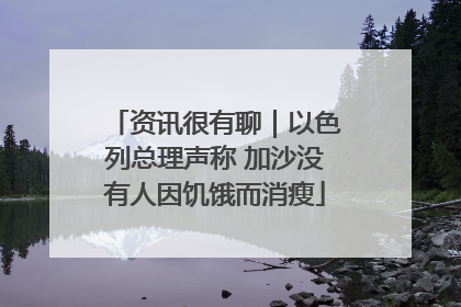 资讯很有聊｜以色列总理声称 加沙没有人因饥饿而消瘦