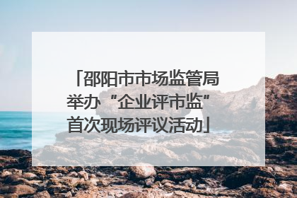 邵阳市市场监管局举办“企业评市监”首次现场评议活动